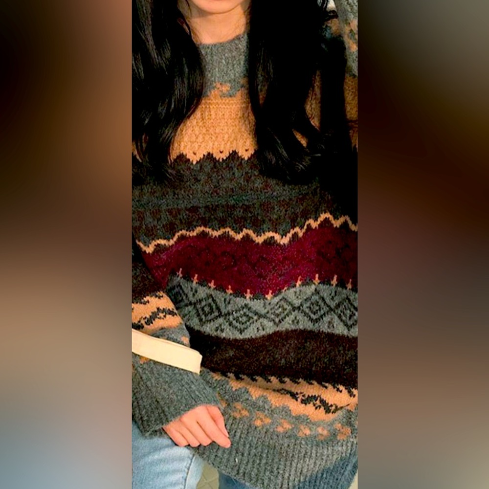 Emmiol - Vintage Jacquard Knit Sweater